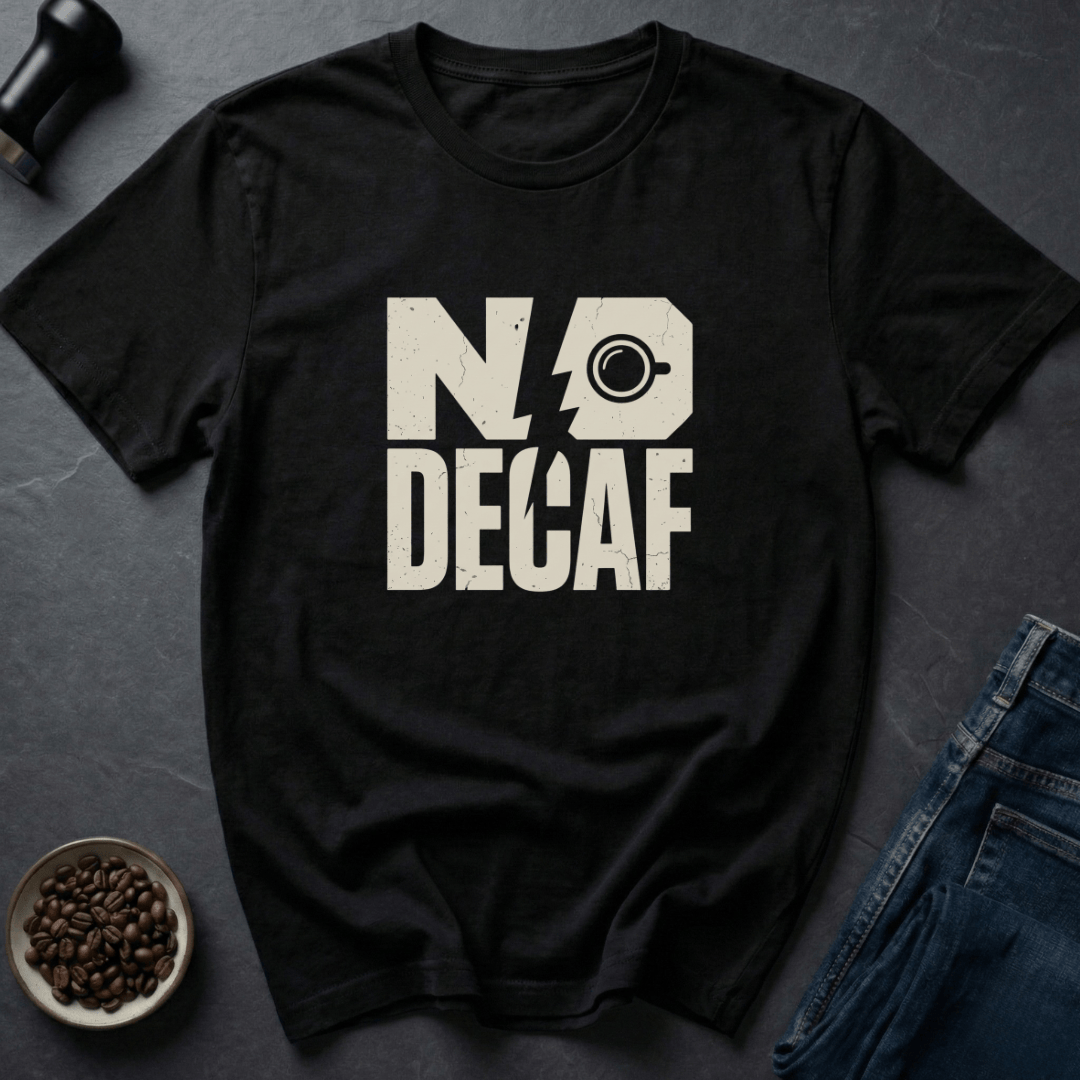 Coffee graphic Decaf Nope T-Shirt in by Caffeine Dept