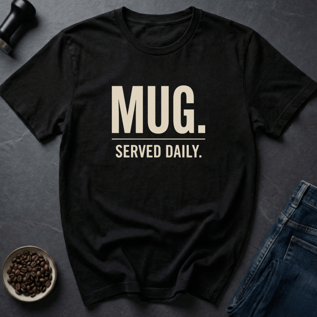 Coffee graphic Mug Life T-Shirt in by Caffeine Dept