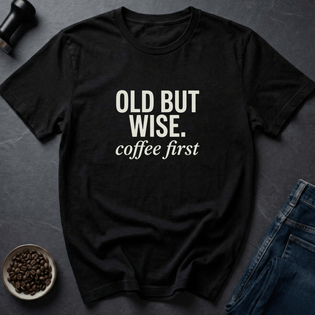 Coffee graphic Old Wise T-Shirt in by Caffeine Dept