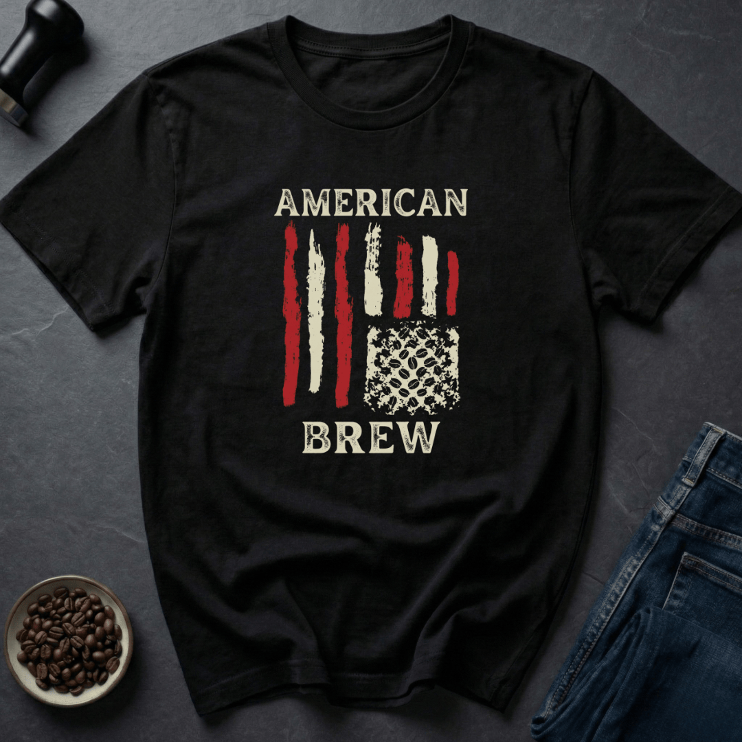 Coffee graphic Patriot Pour T-Shirt in by Caffeine Dept