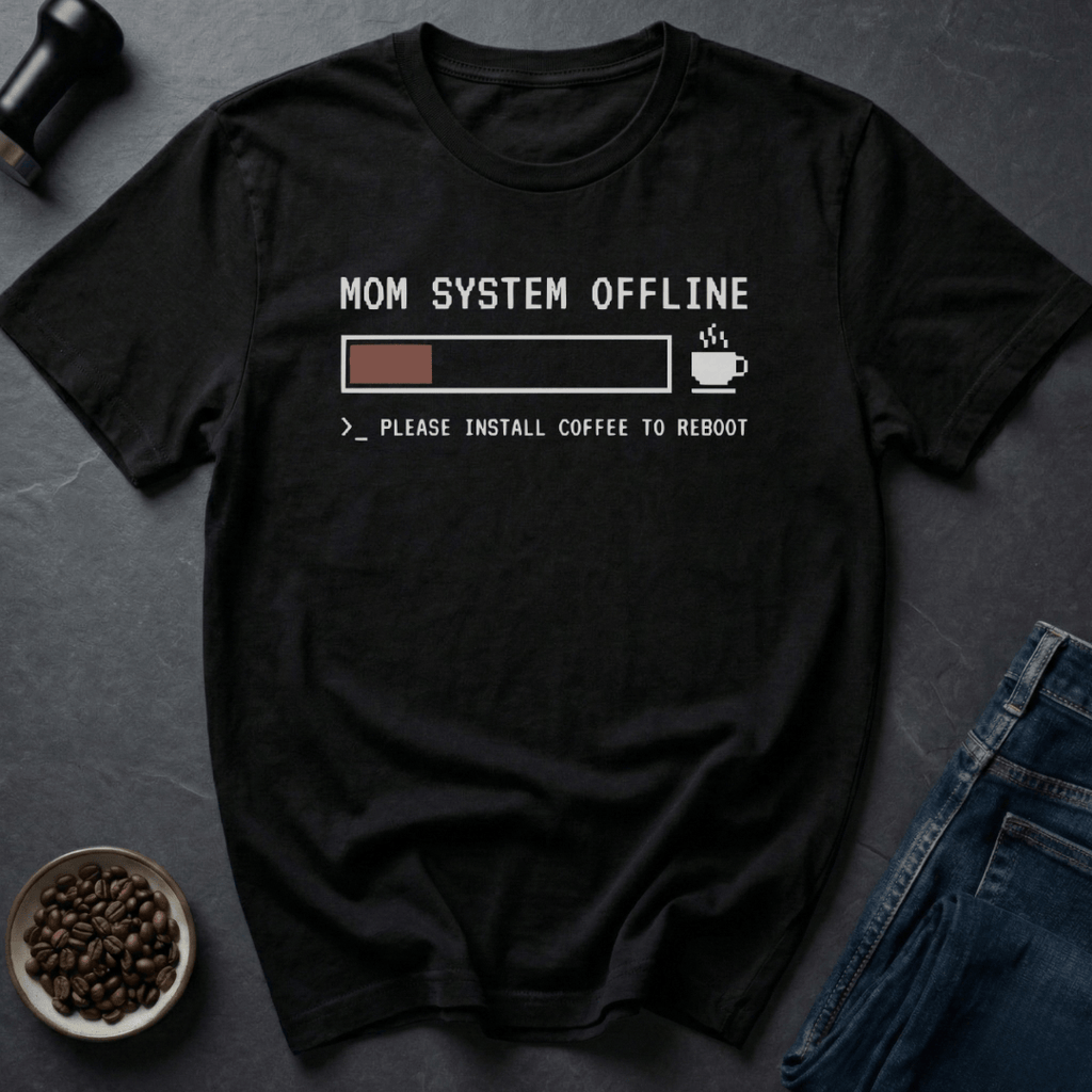 Coffee graphic Mom Offline T-Shirt in by Caffeine Dept