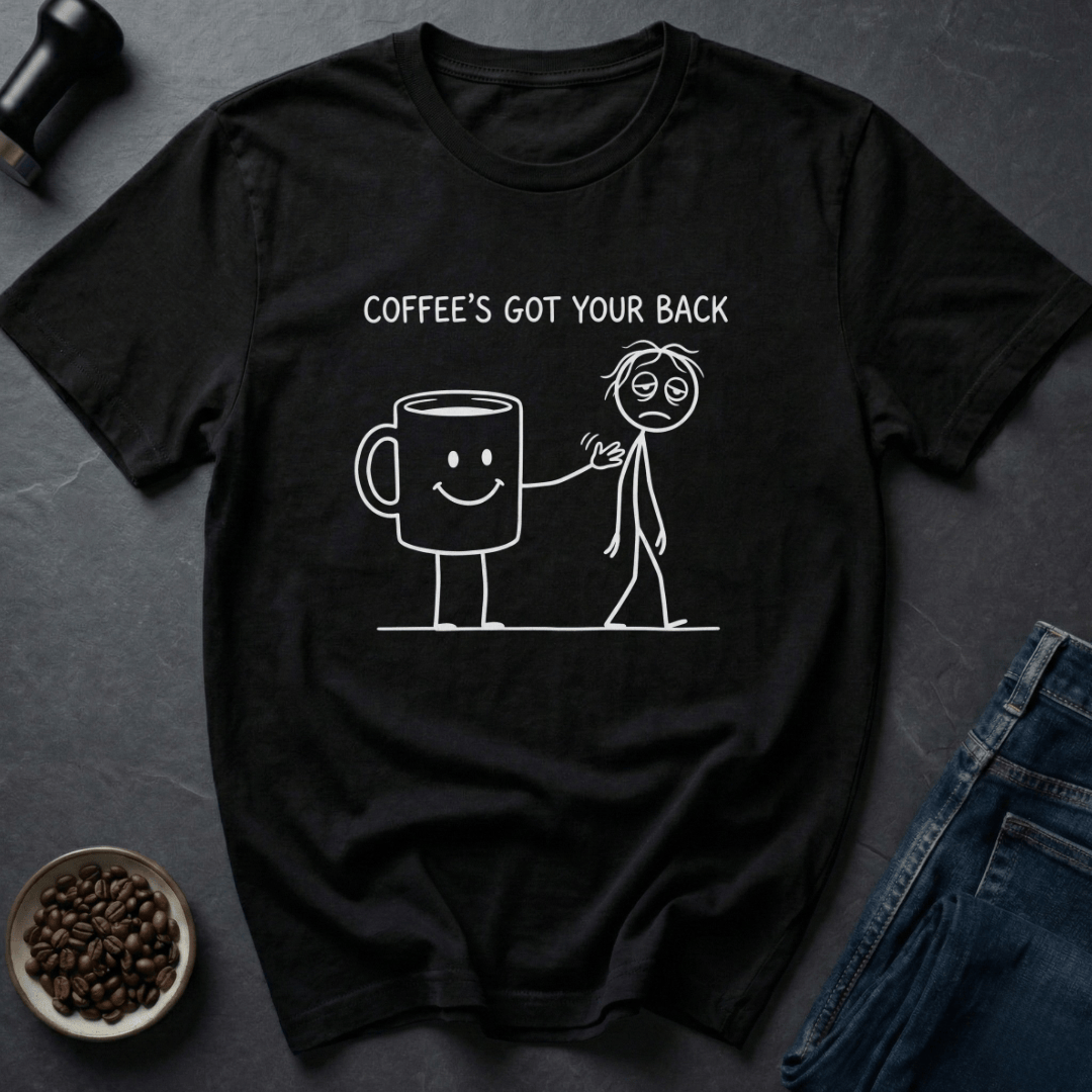 Coffee graphic Bean Support T-Shirt in by Caffeine Dept