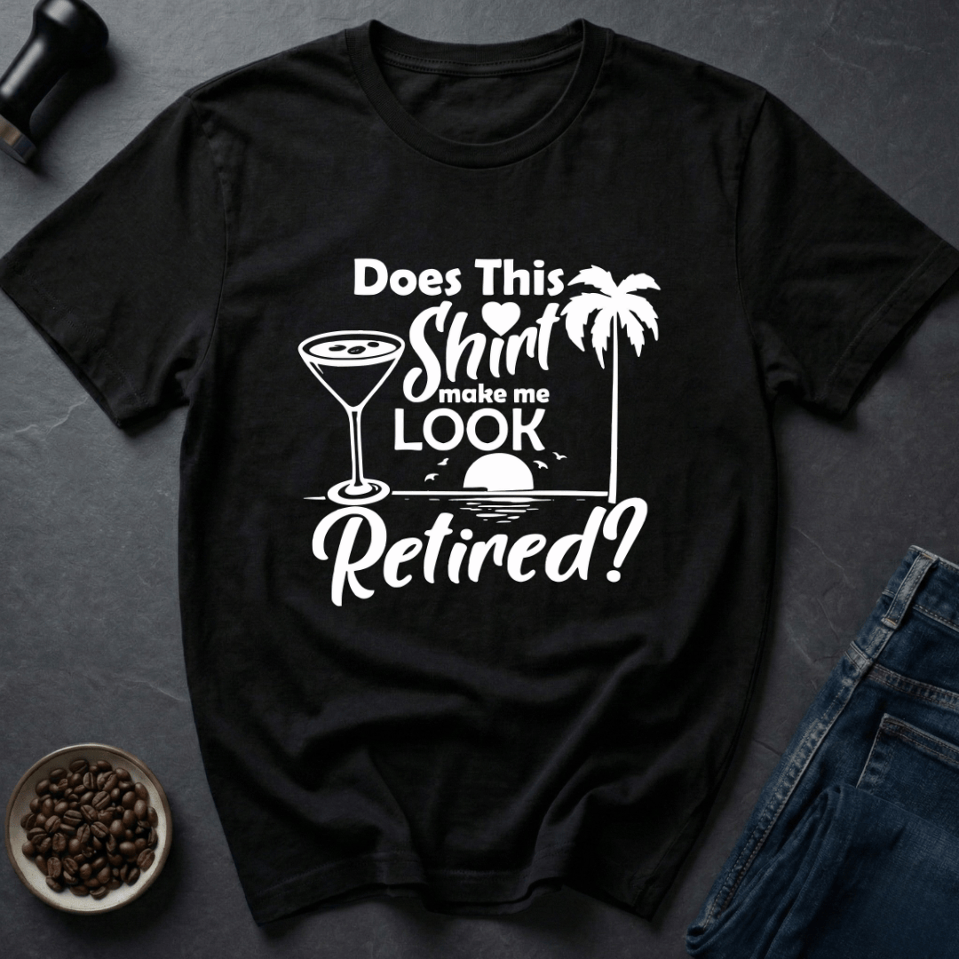 Coffee graphic Retired Life T-Shirt in by Caffeine Dept