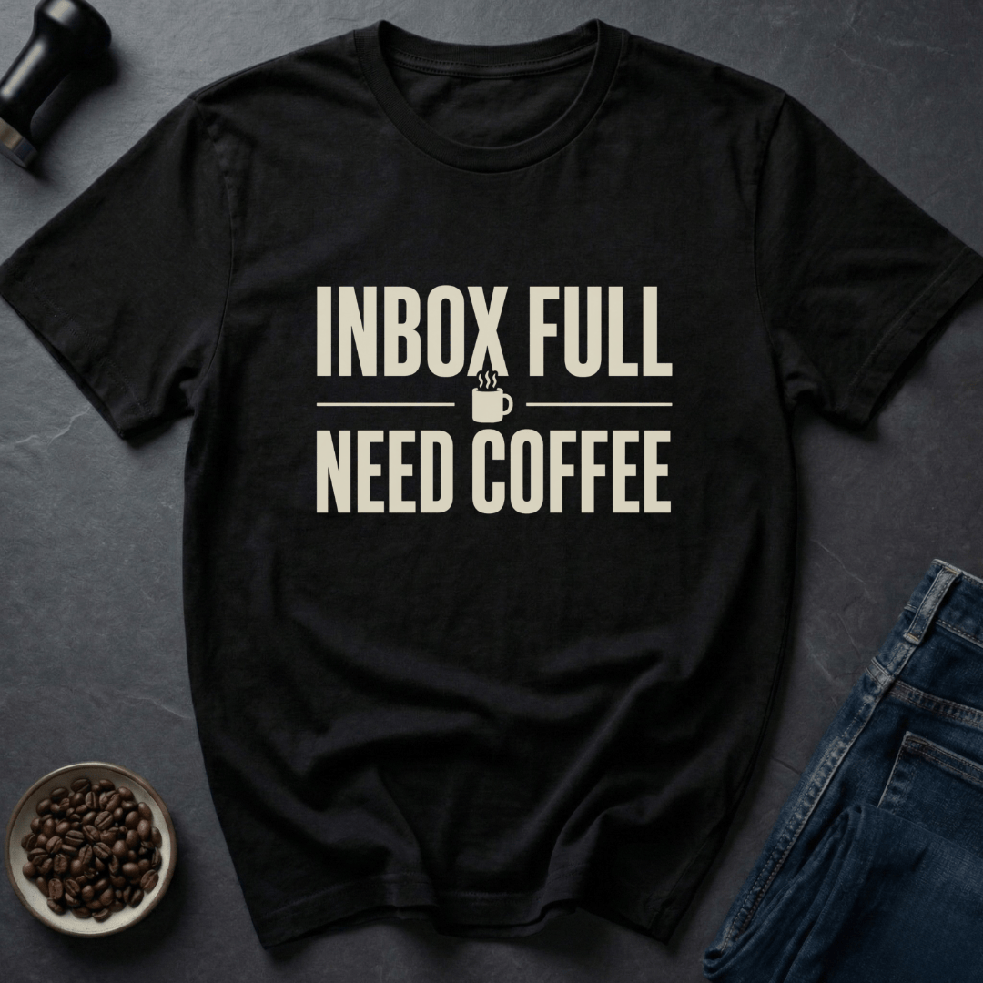 Coffee graphic Inbox Chaos T-Shirt in by Caffeine Dept