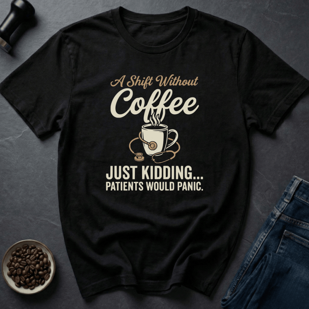 Coffee graphic Coffee Shift T-Shirt in by Caffeine Dept