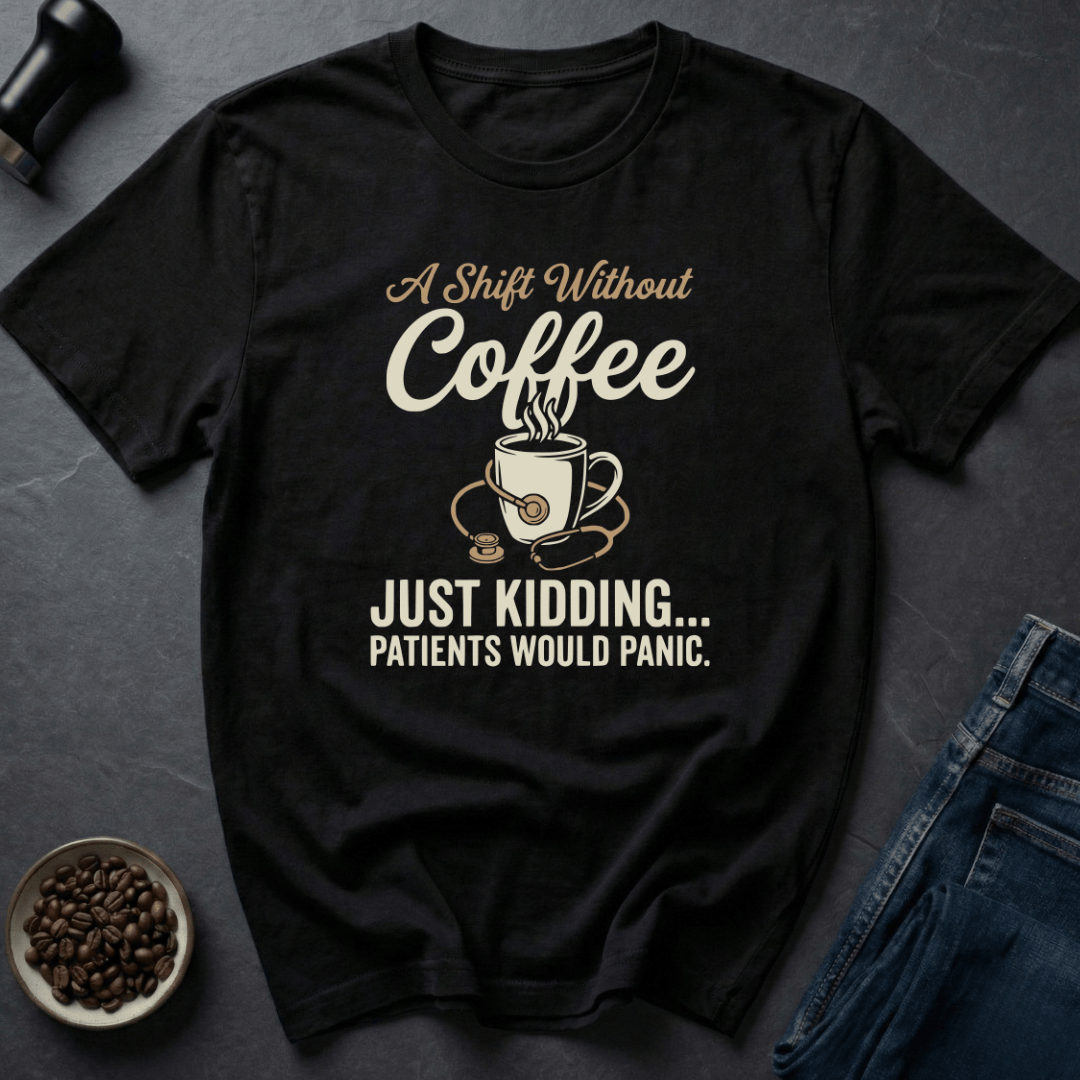 Coffee graphic Coffee Shift T-Shirt in by Caffeine Dept