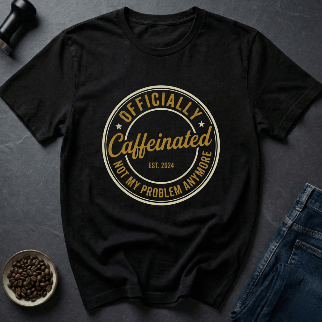 Coffee graphic Fully Wired T-Shirt in by Caffeine Dept