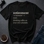 Coffee graphic Retired Brewing T-Shirt in by Caffeine Dept