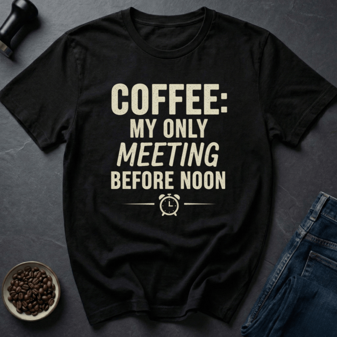 Coffee graphic Coffee Meeting T-Shirt in by Caffeine Dept