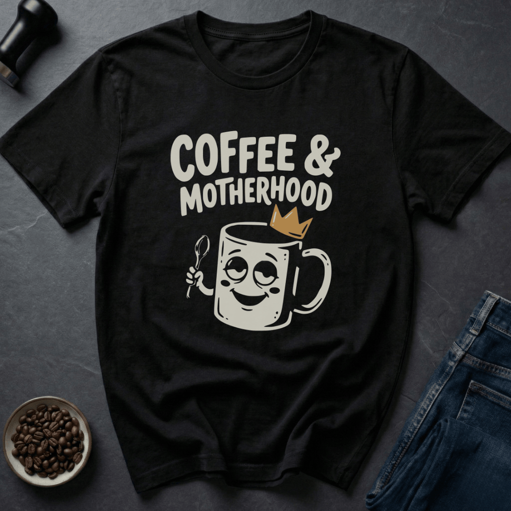 Coffee graphic Coffee Motherhood T-Shirt in by Caffeine Dept