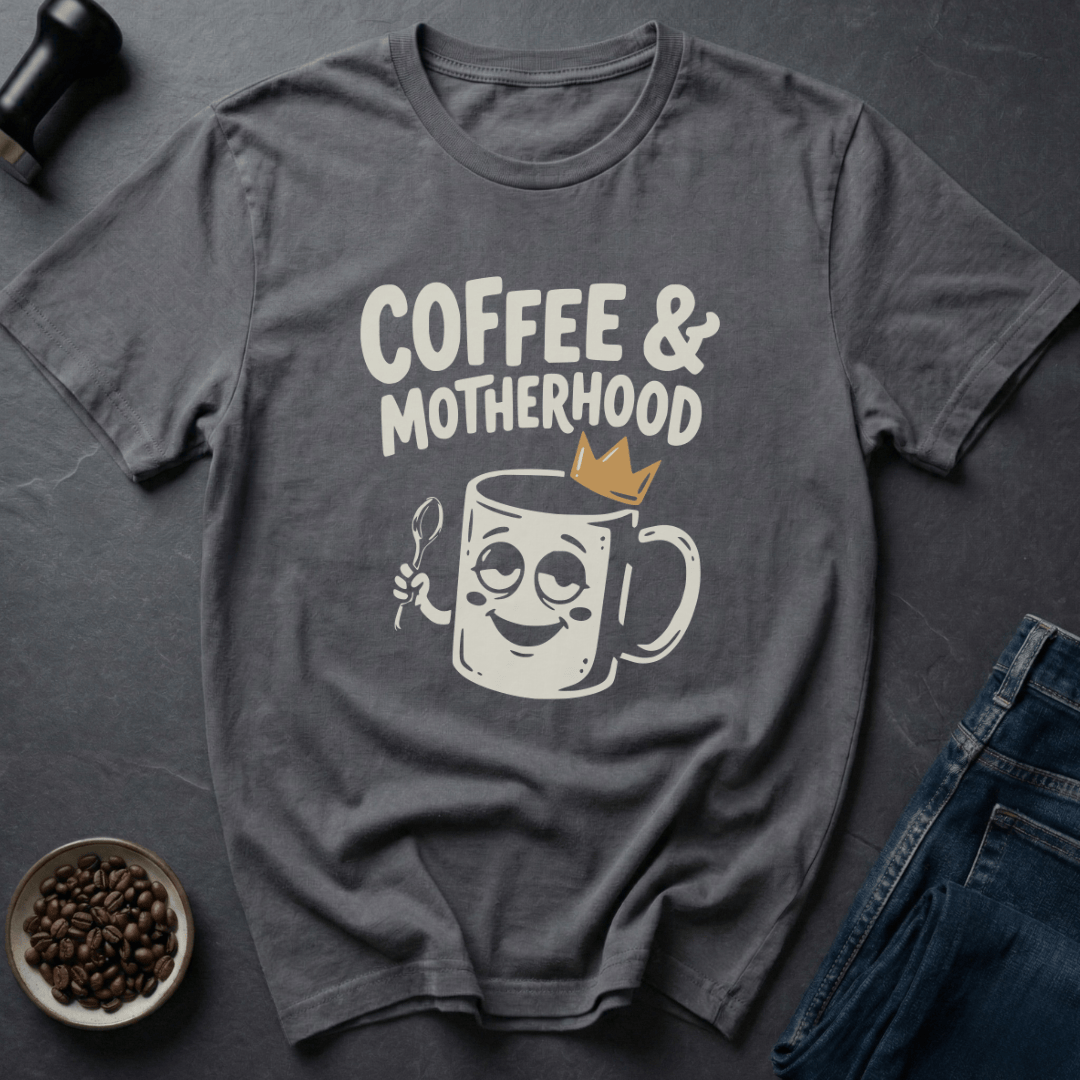 Coffee graphic Coffee Motherhood T-Shirt in by Caffeine Dept