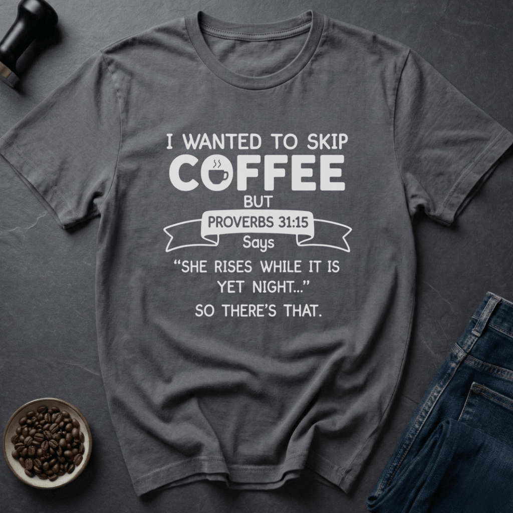 Coffee graphic Faith Coffee T-Shirt in by Caffeine Dept