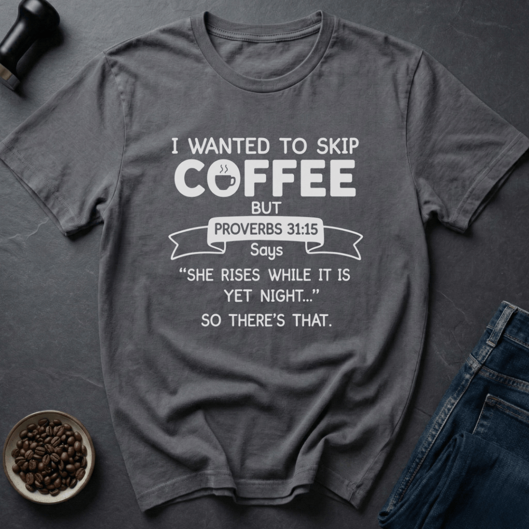 Coffee graphic Faith Coffee T-Shirt in by Caffeine Dept