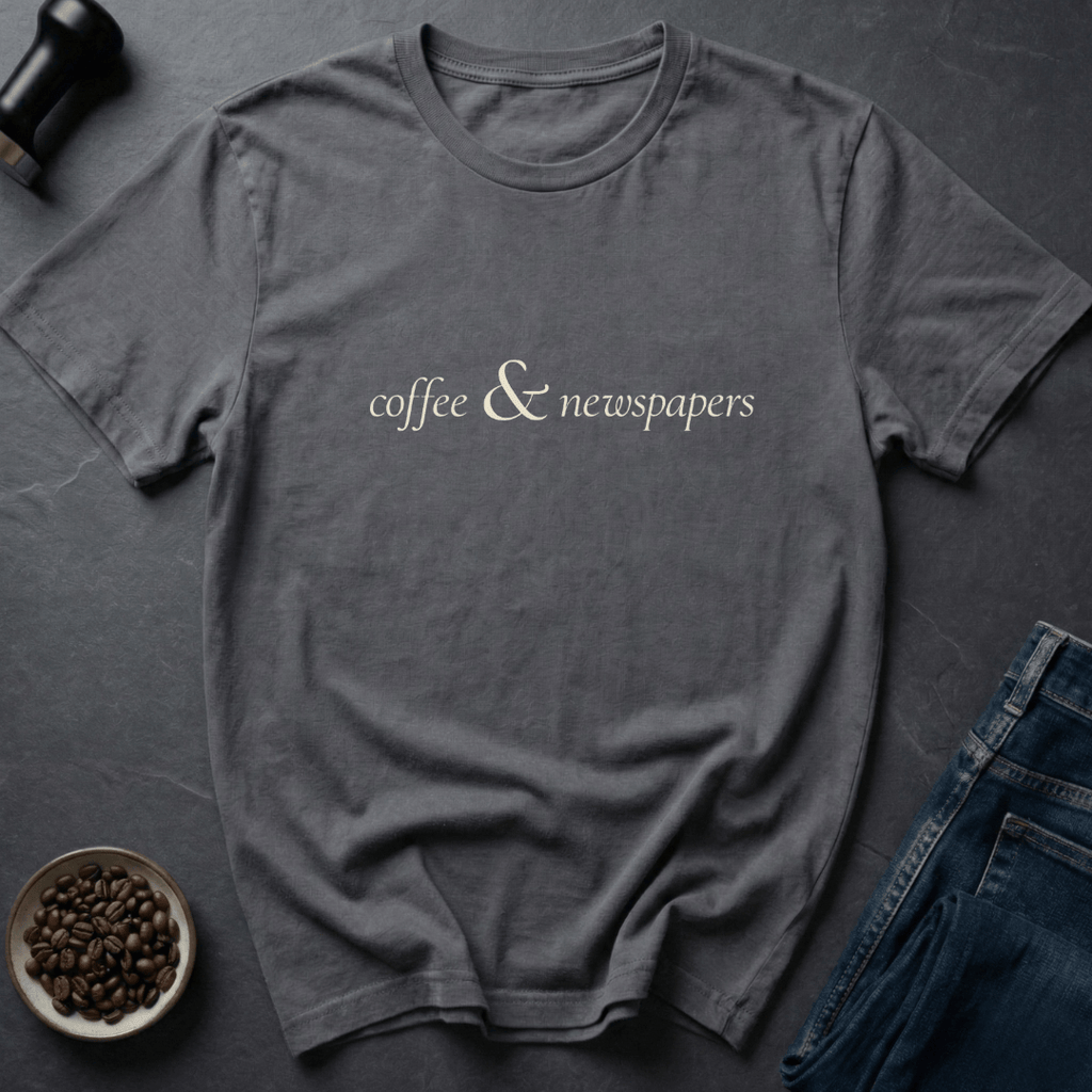Coffee graphic Coffee News T-Shirt in by Caffeine Dept