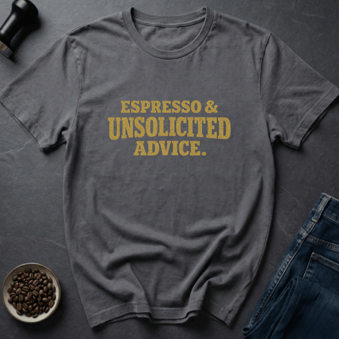 Coffee graphic Espresso Advice T-Shirt in by Caffeine Dept