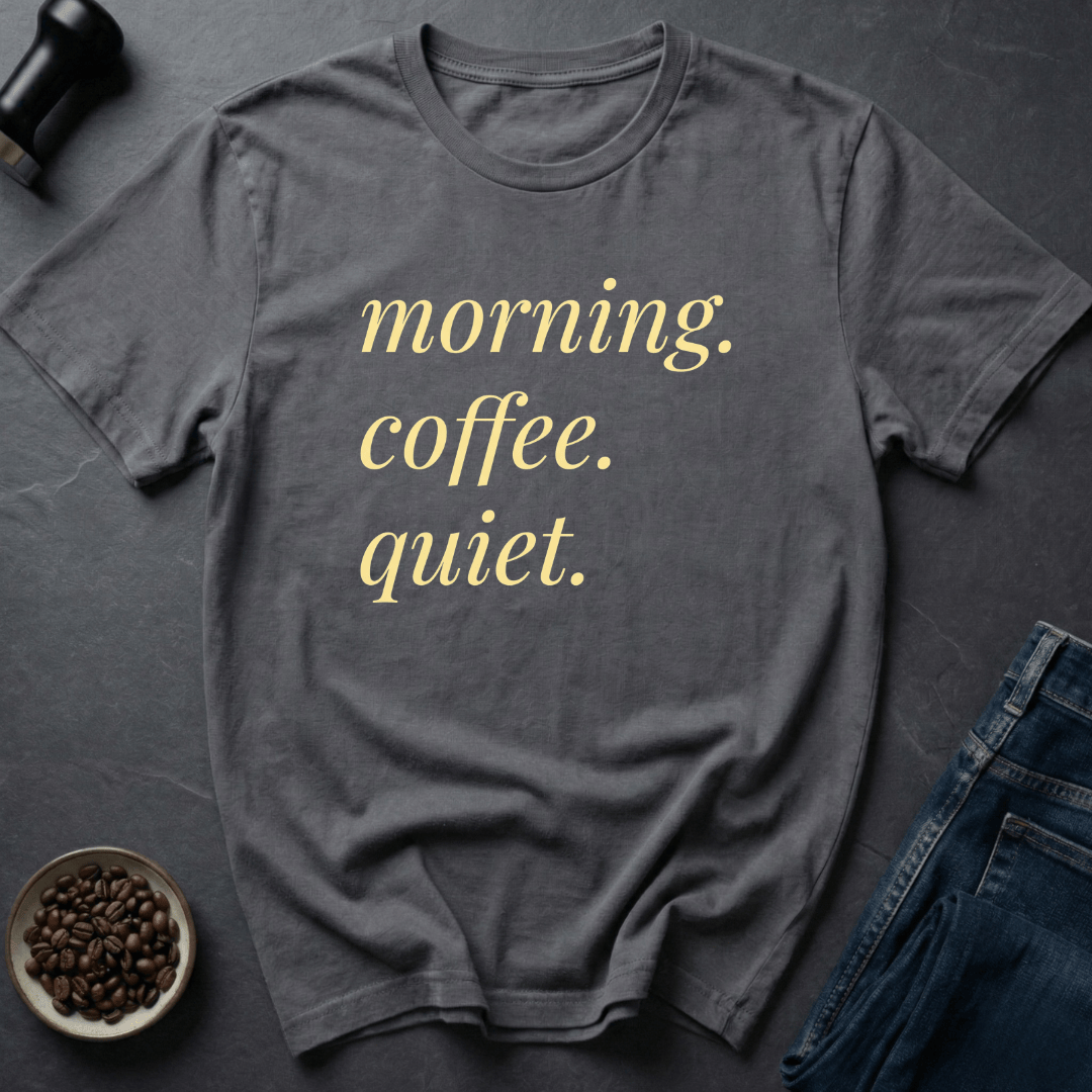 Coffee graphic Coffee Quiet T-Shirt in by Caffeine Dept