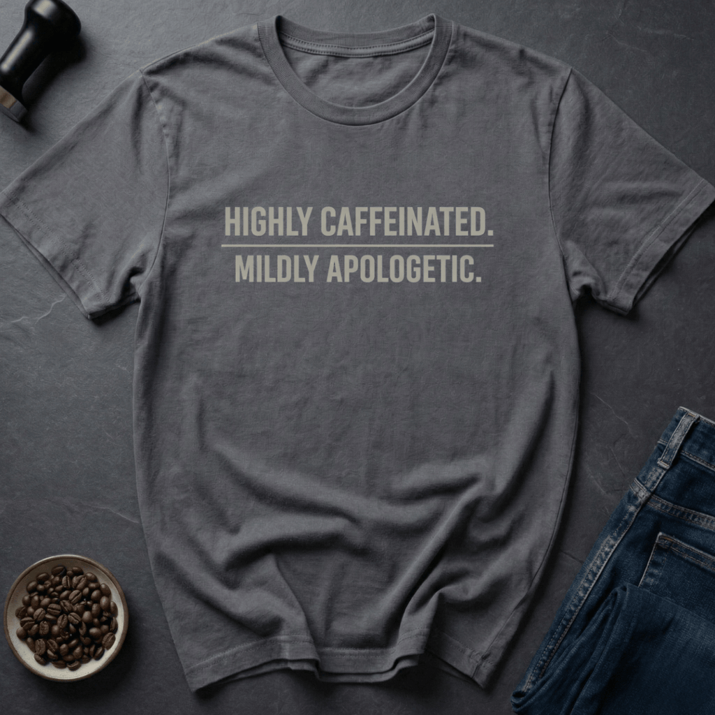 Coffee graphic Highly Caffeinated T-Shirt in by Caffeine Dept