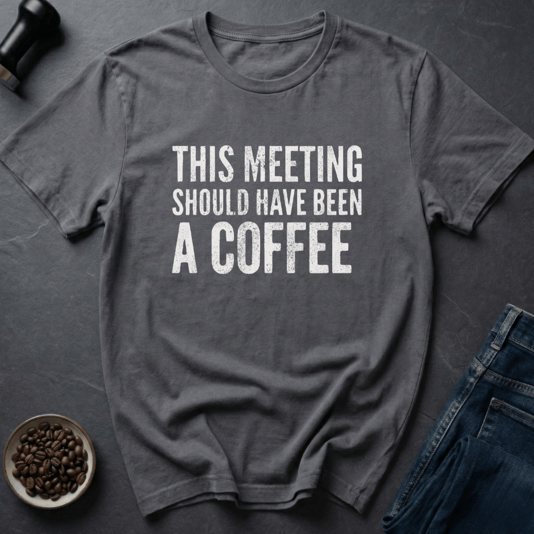 Coffee graphic Meeting Survival T-Shirt in by Caffeine Dept