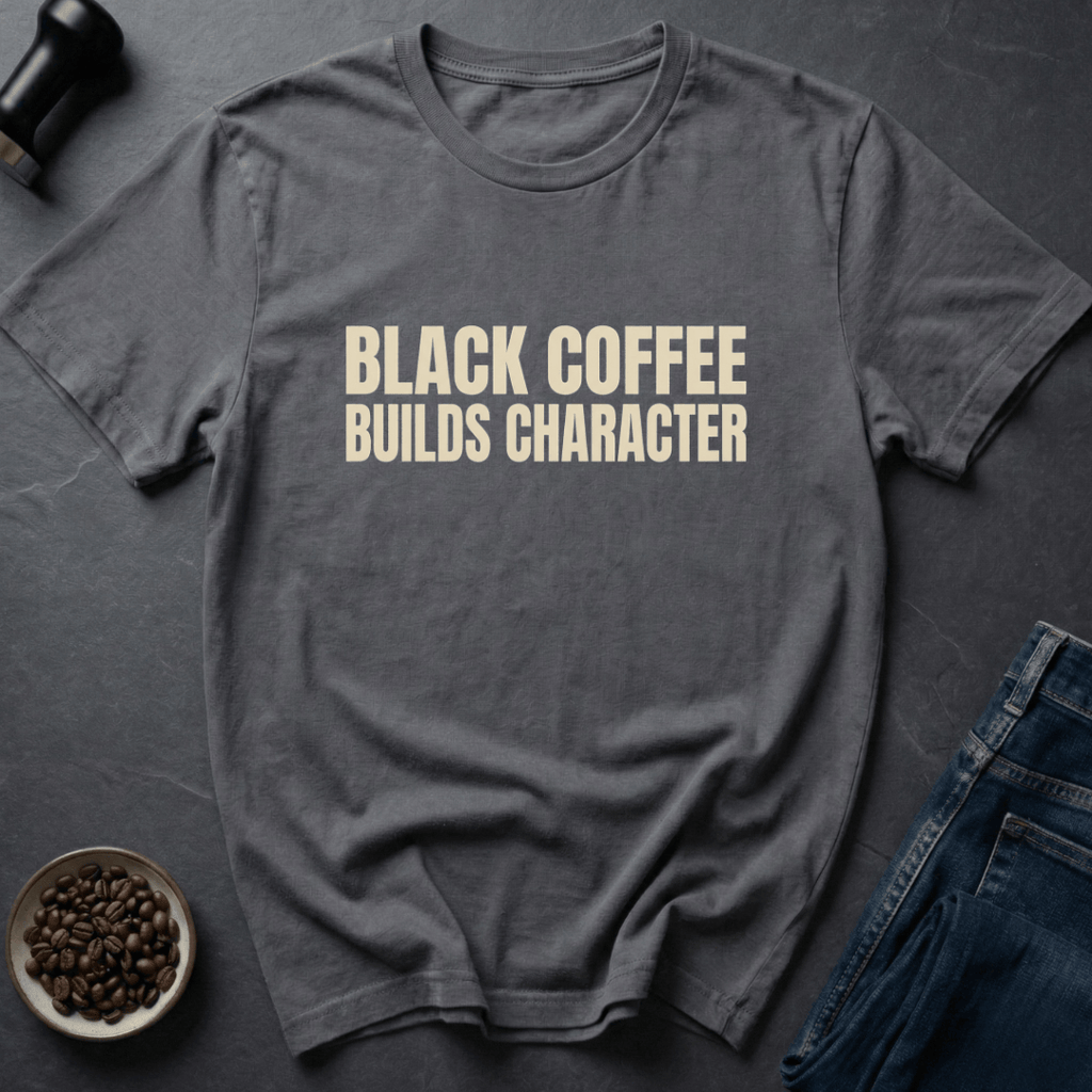 Coffee graphic Black Coffee T-Shirt in by Caffeine Dept
