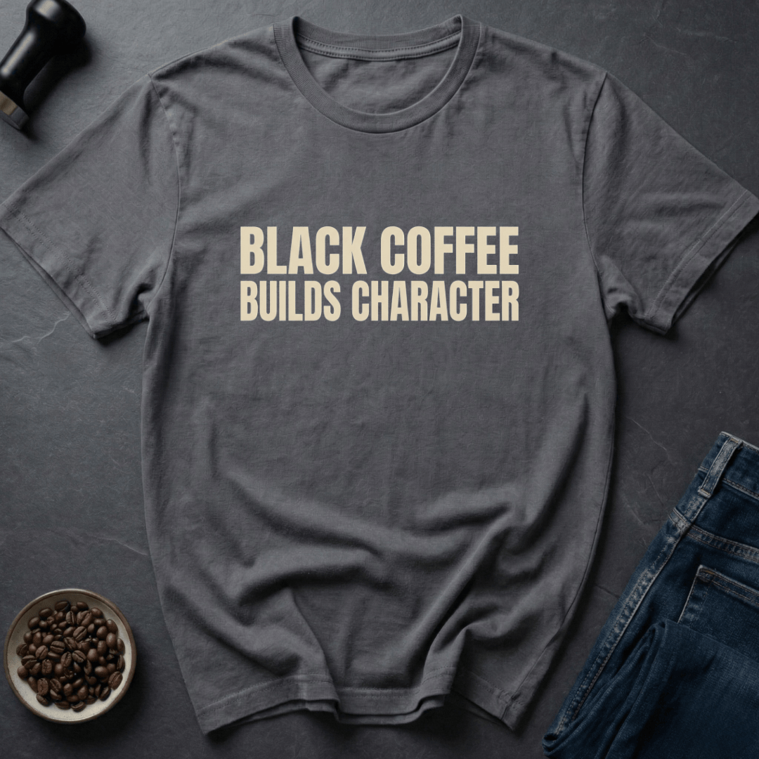 Coffee graphic Black Coffee T-Shirt in by Caffeine Dept