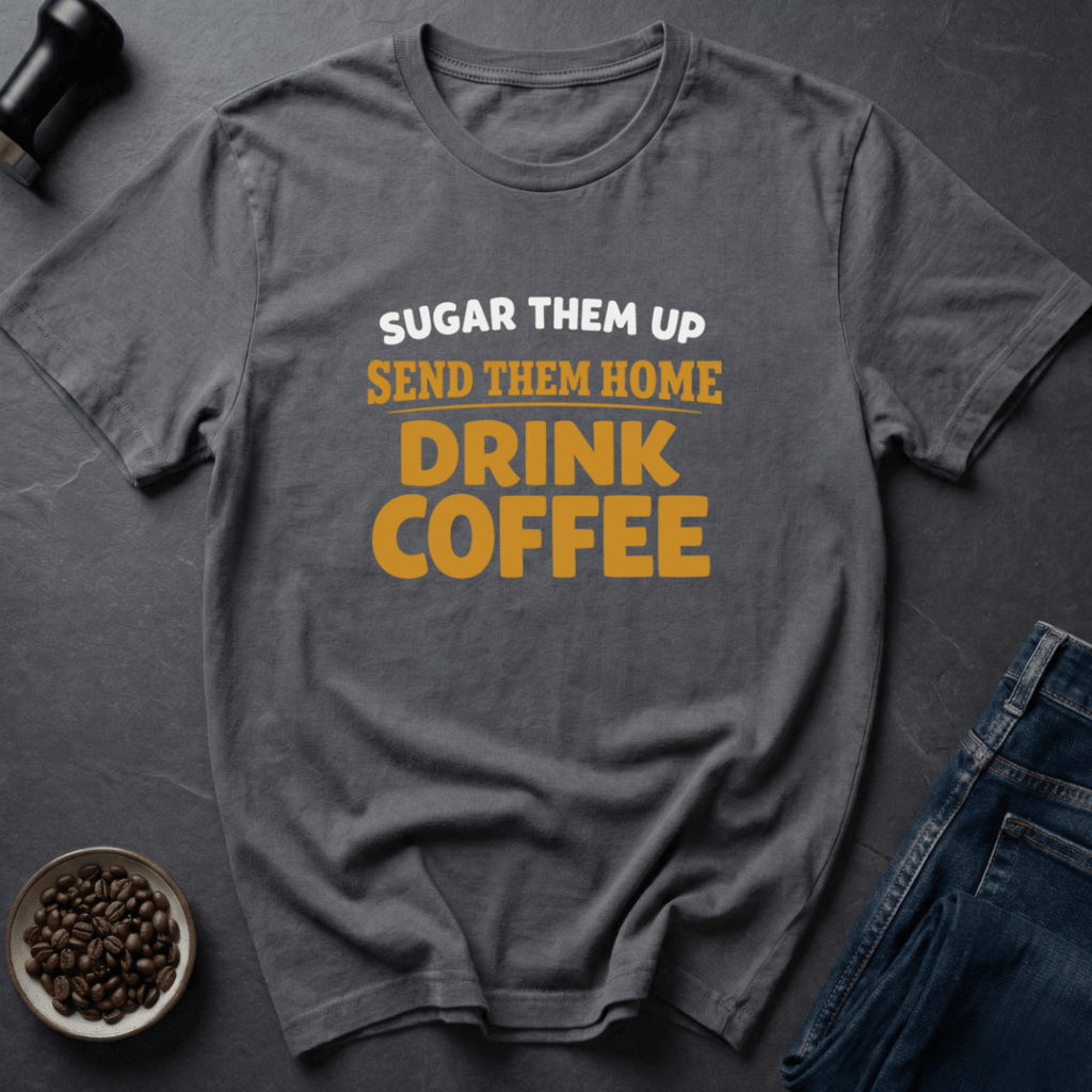 Coffee graphic Drink Coffee T-Shirt in by Caffeine Dept