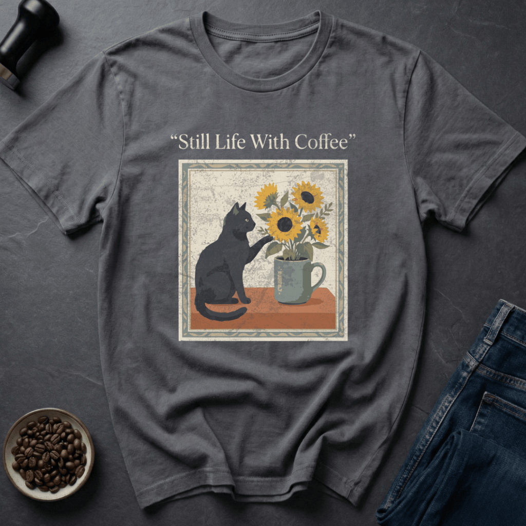 Coffee graphic Coffee Stillness T-Shirt in by Caffeine Dept