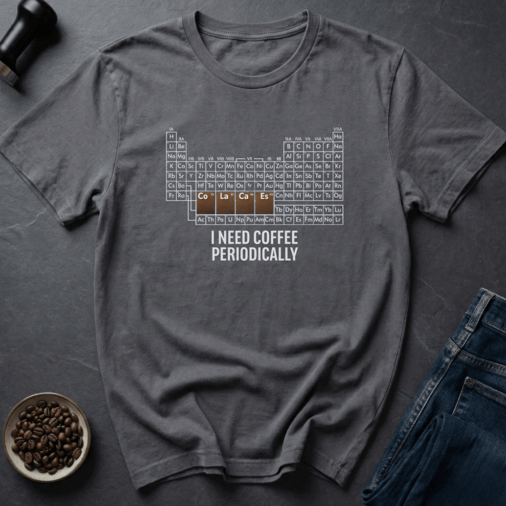 Coffee graphic Periodic Coffee T-Shirt in by Caffeine Dept
