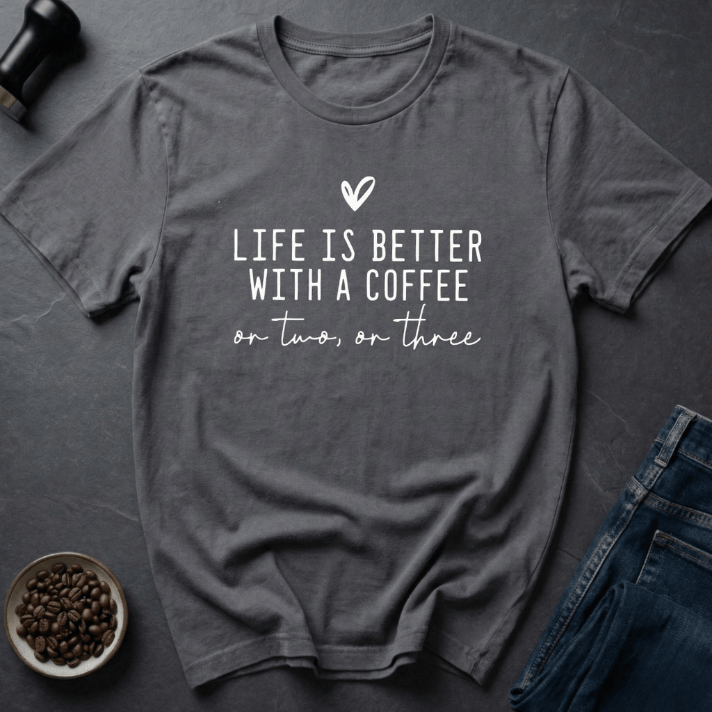 Coffee graphic More Coffee T-Shirt in by Caffeine Dept