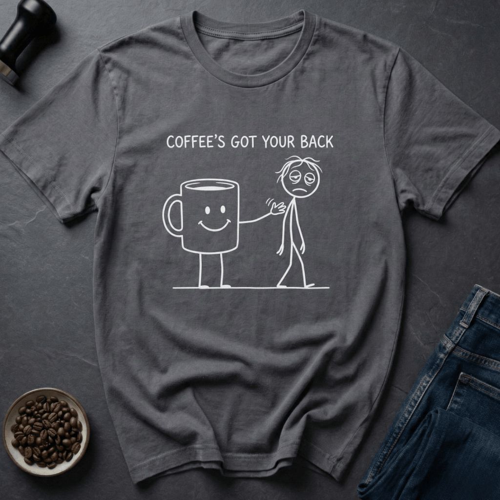 Coffee graphic Bean Support T-Shirt in by Caffeine Dept