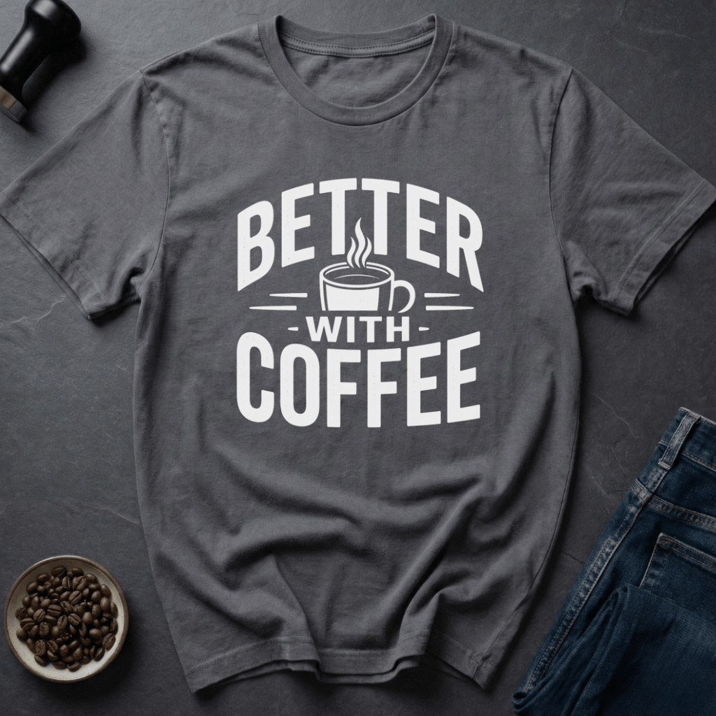 Coffee graphic Add Coffee T-Shirt in by Caffeine Dept