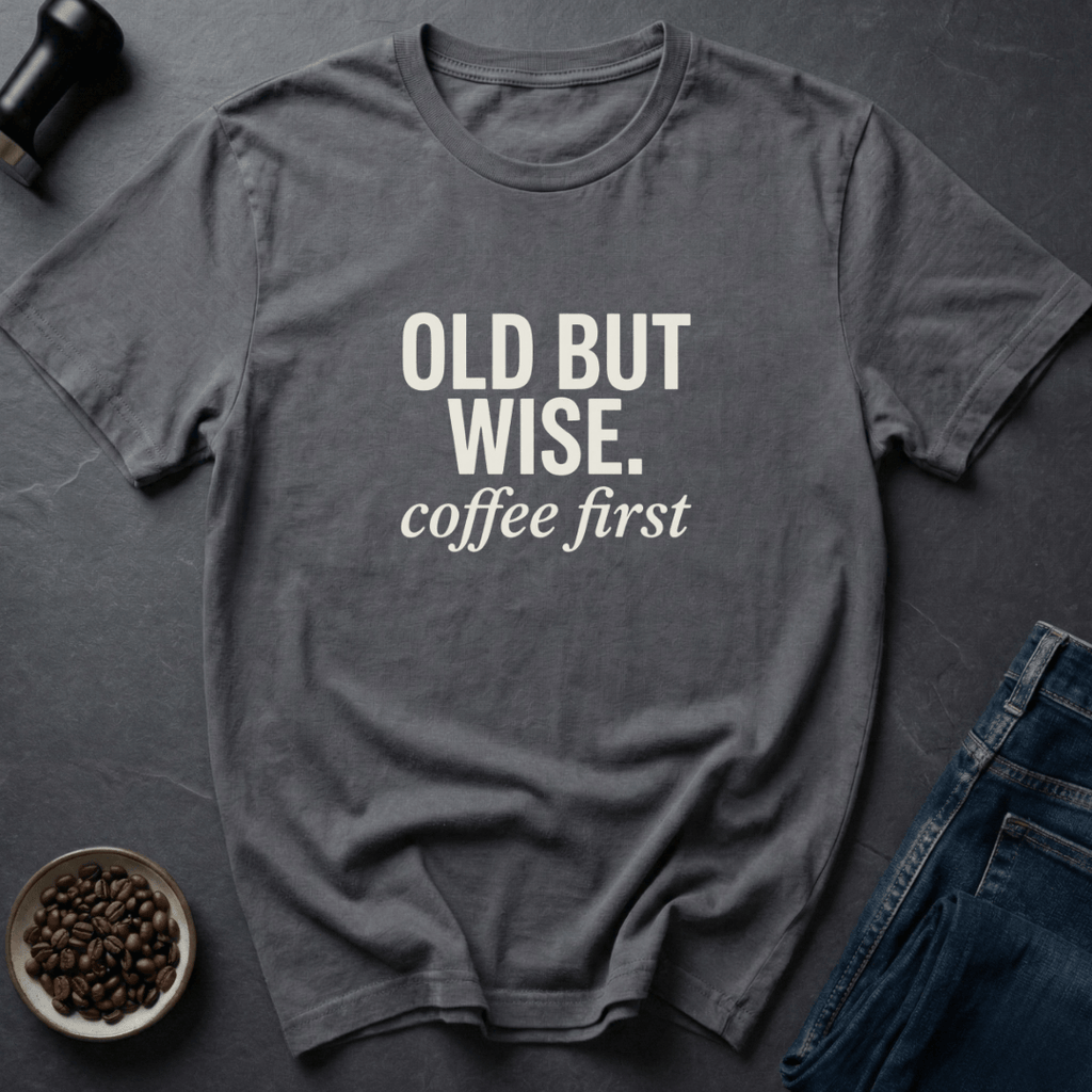 Coffee graphic Old Wise T-Shirt in by Caffeine Dept