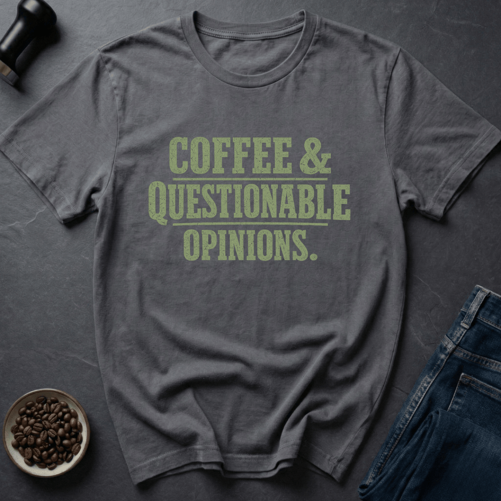 Coffee graphic Coffee Opinions T-Shirt in by Caffeine Dept