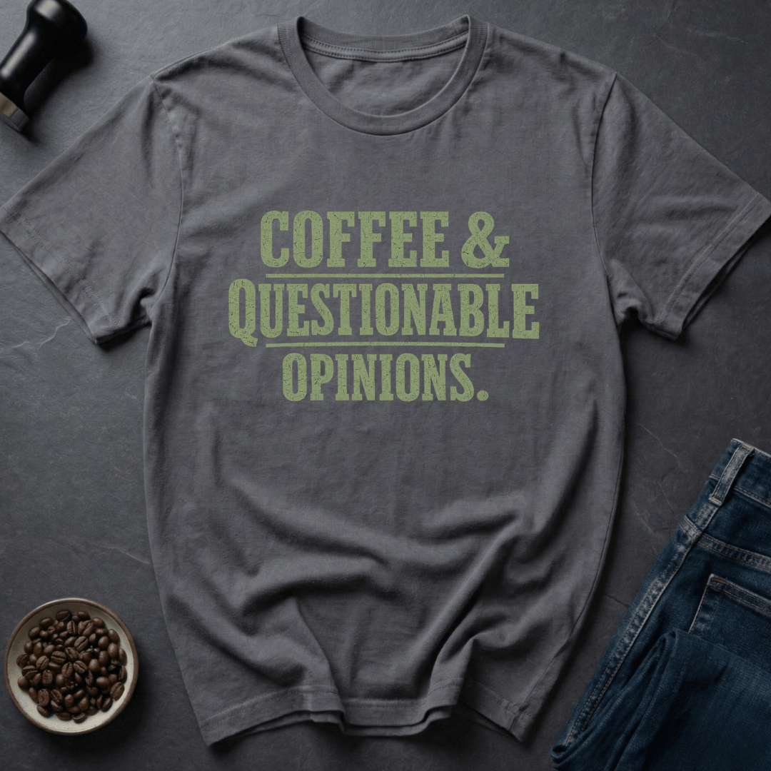 Coffee graphic Coffee Opinions T-Shirt in by Caffeine Dept