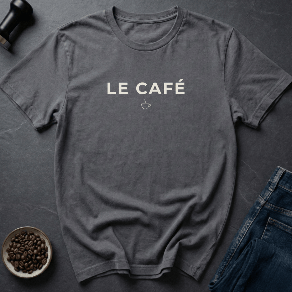 Coffee graphic Cafe Mood T-Shirt in by Caffeine Dept