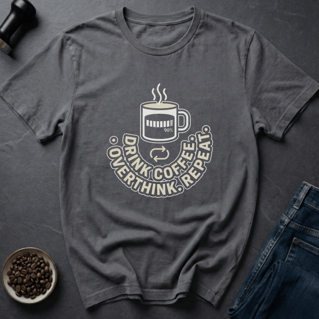 Coffee graphic Again And Again T-Shirt in by Caffeine Dept