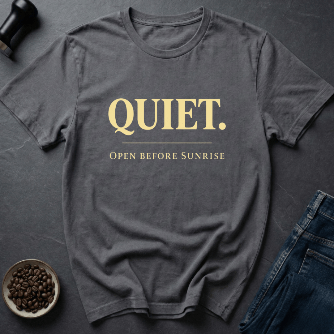 Coffee graphic Silent Brew T-Shirt in by Caffeine Dept