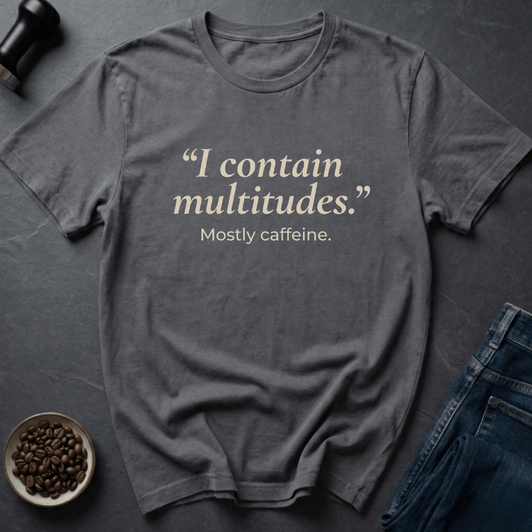Coffee graphic Caffeine Multitudes T-Shirt in by Caffeine Dept