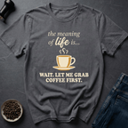 Coffee graphic Coffee Meaning T-Shirt in by Caffeine Dept