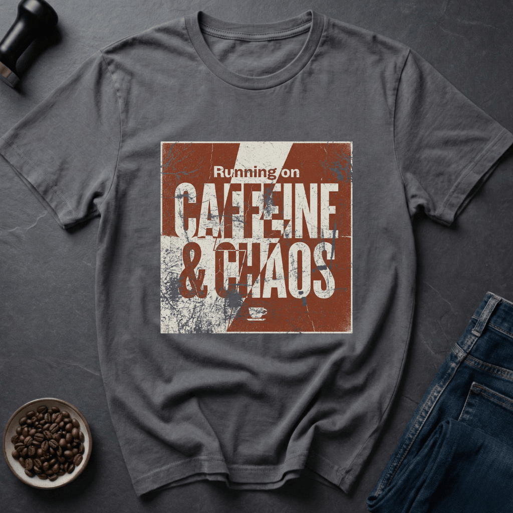 Coffee graphic Caffeine Chaos T-Shirt in by Caffeine Dept