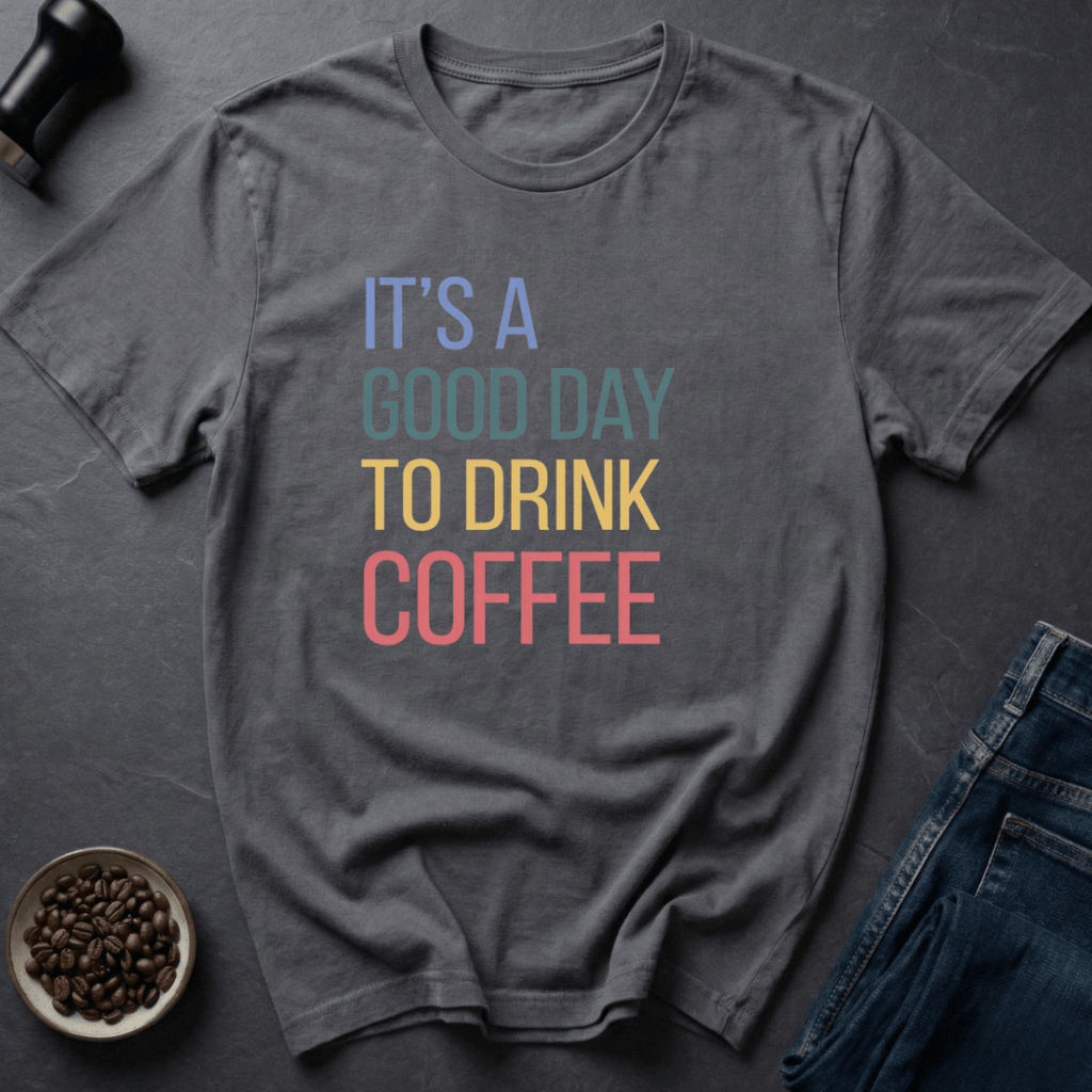 Coffee graphic Good Day Coffee T-Shirt in by Caffeine Dept
