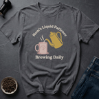Coffee graphic Mom Liquid Patience T-Shirt in by Caffeine Dept