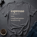 Coffee graphic Loud Shot T-Shirt in by Caffeine Dept