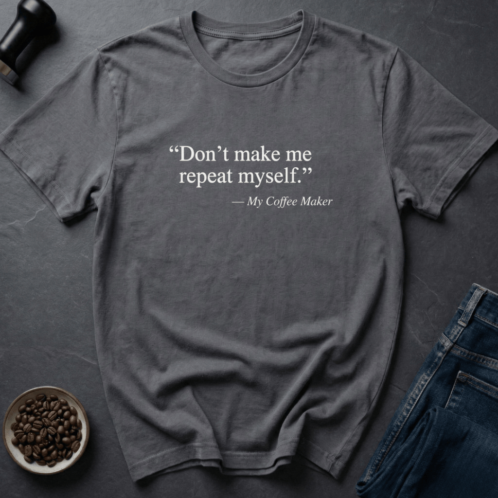 Coffee graphic Pot Listener T-Shirt in by Caffeine Dept