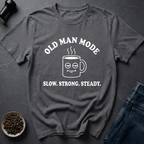 Coffee graphic Grandpa Grind T-Shirt in by Caffeine Dept