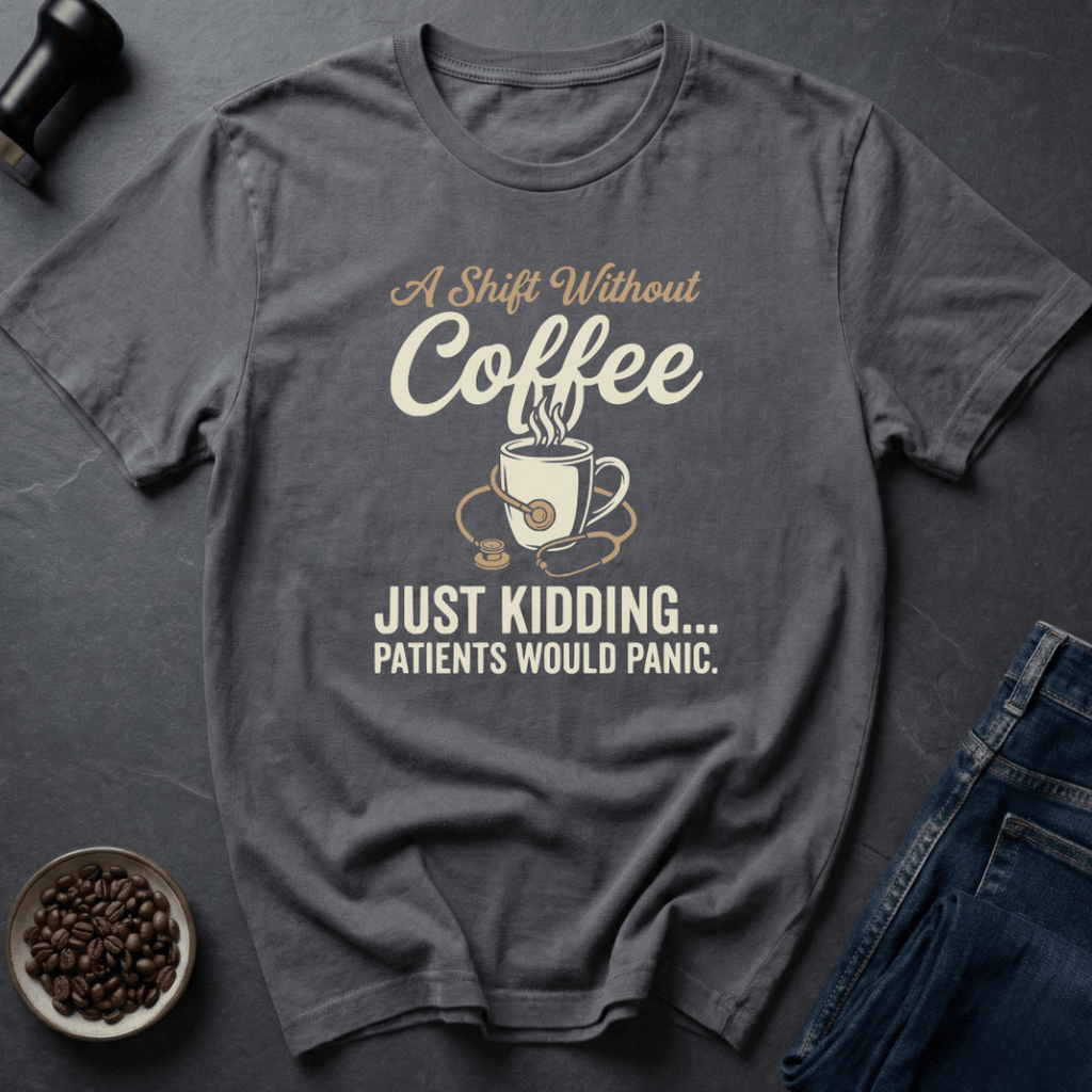 Coffee graphic Coffee Shift T-Shirt in by Caffeine Dept