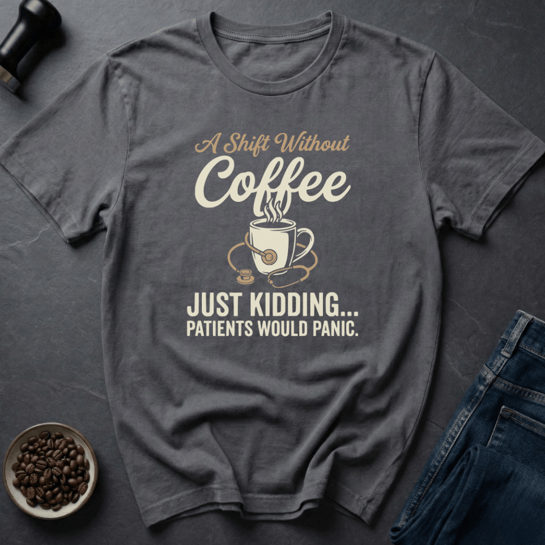 Coffee graphic Coffee Shift T-Shirt in by Caffeine Dept