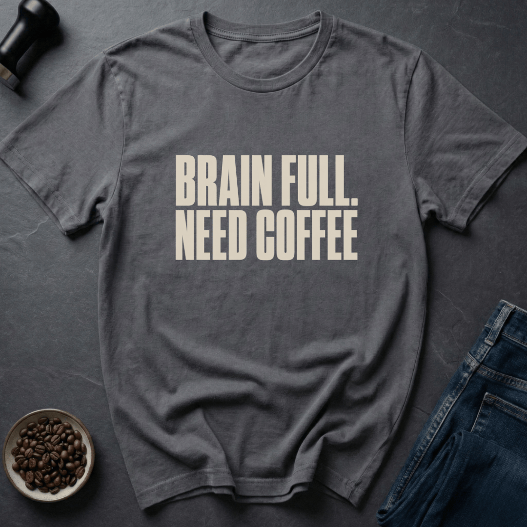 Coffee graphic Brain Lag T-Shirt in by Caffeine Dept