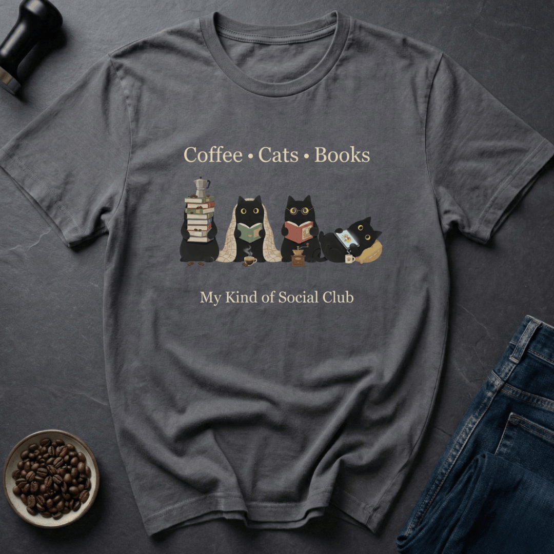 Coffee graphic Cozy Creature T-Shirt in by Caffeine Dept