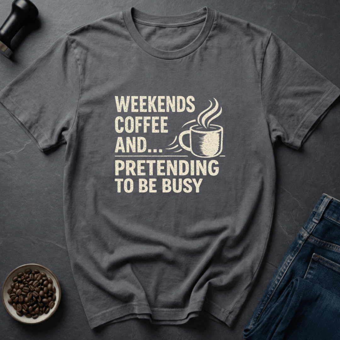Coffee graphic Weekend Coffee T-Shirt in by Caffeine Dept