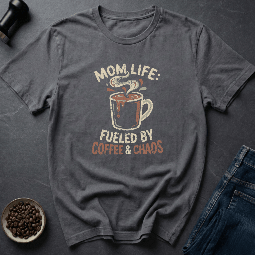 Coffee graphic Mom Life T-Shirt in by Caffeine Dept